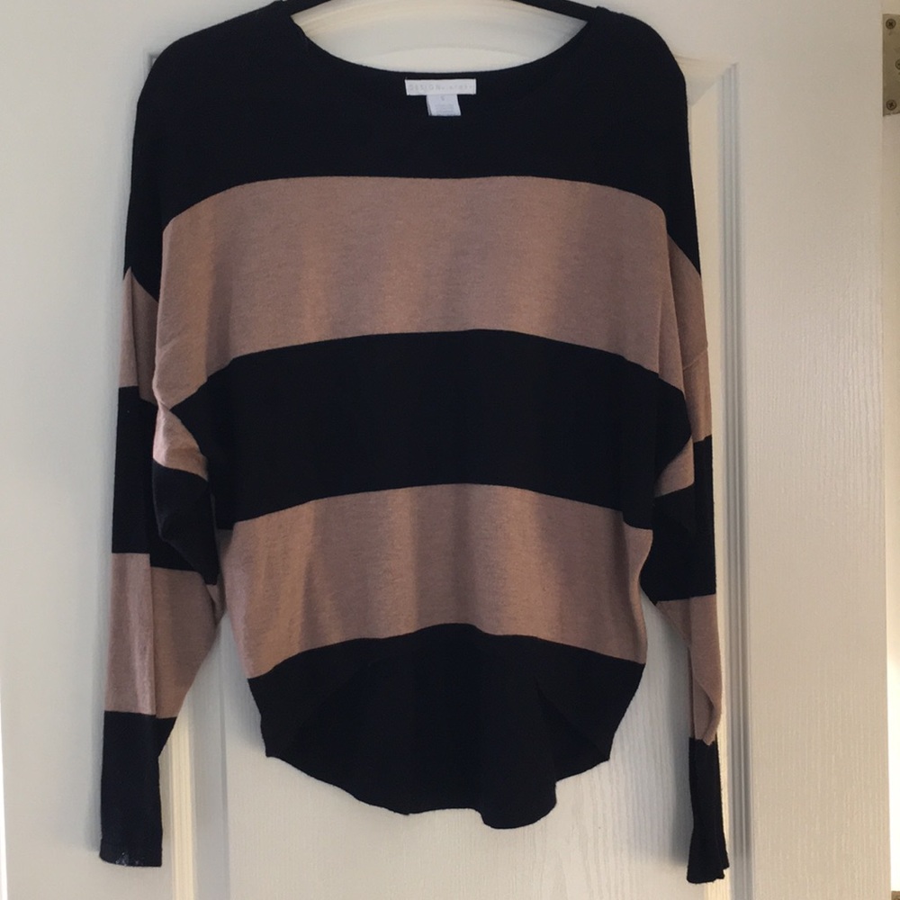 Tan and black striped sweater